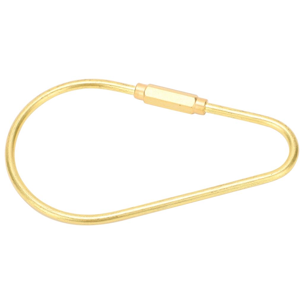 Outdoor Brass Keychain Screw Type Lock Clip Keys Holder Organizer Retro Key RingL