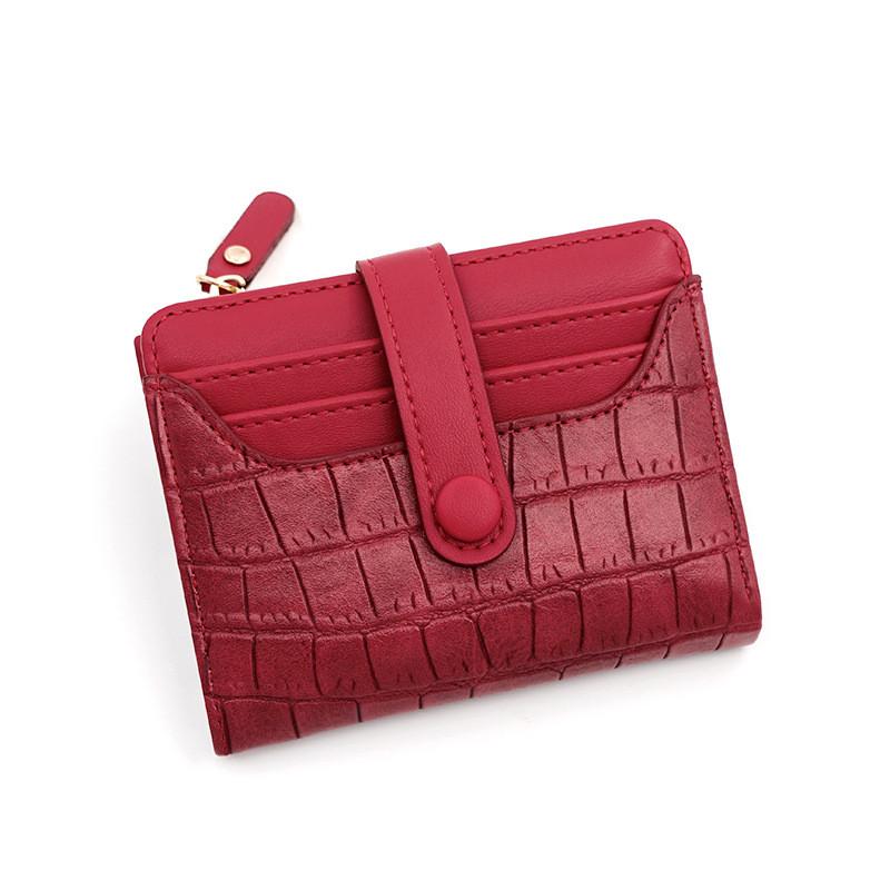 Minimalist Ladies Wallet Pu Leather Small Card Holder With Coin Pocket For Daily Use