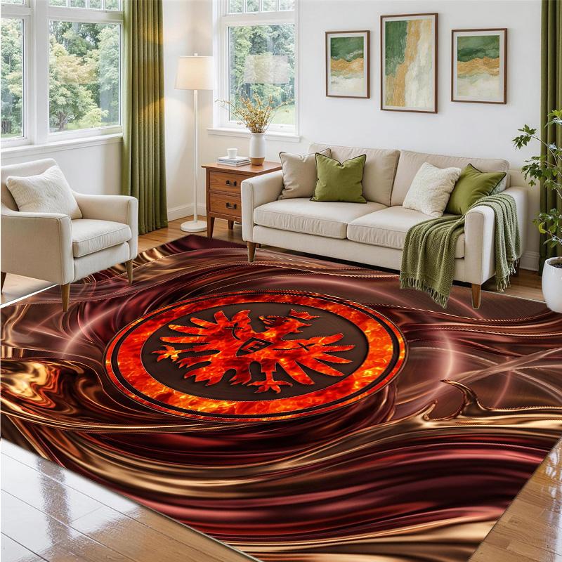Eintracht Frankfurt Football Design Crystal Velvet Rug Soft Decorative Mat for Bedroom Entrance