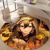 1pc Genshin Impact2 Design Printed Area Round Carpet for Bedroom Living Room Home Decor Rugs Mat Non Slip Mat Rug for Bedside