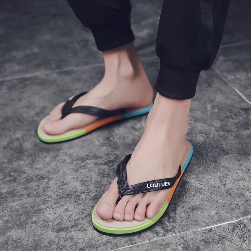 Summer flip-flops men's rubber outdoor casual beach slippers outer pinch sandals