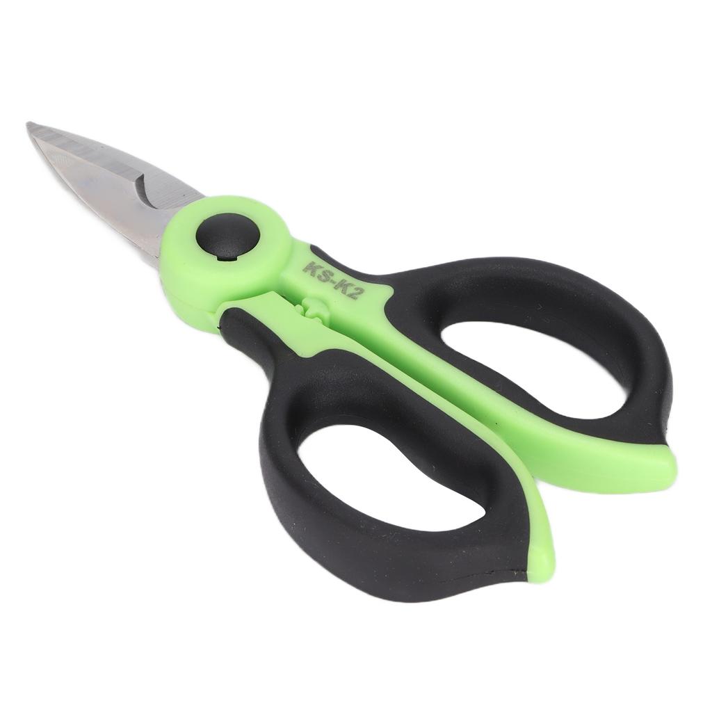 KSK2 Electrician Scissors Fiber Optic Stainless Steel Serrated Scissors Non Slip Pigtail Tool