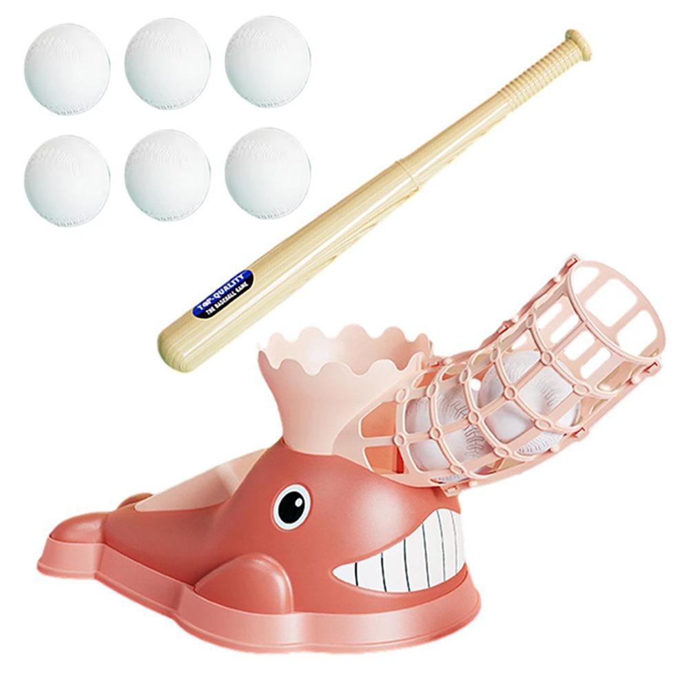 Cartoon Whale Baseball Pitching Machine with Ball Baseball Launcher  Parent-Child Interaction