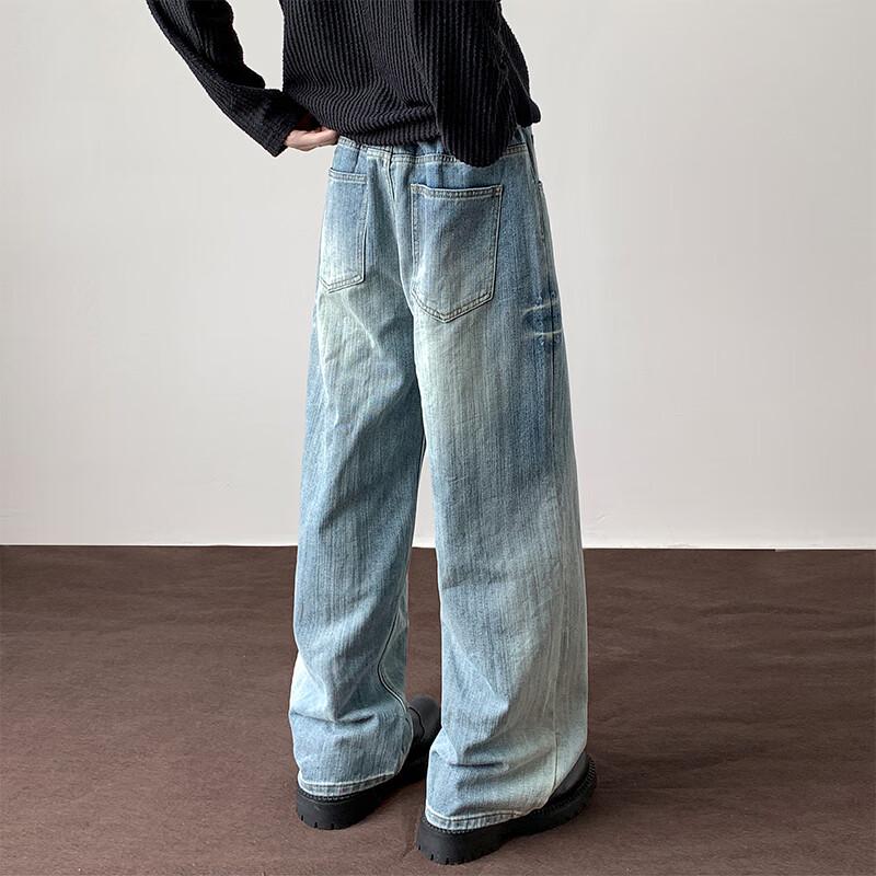 VUUG Herren Retro Loose Straight Jeans