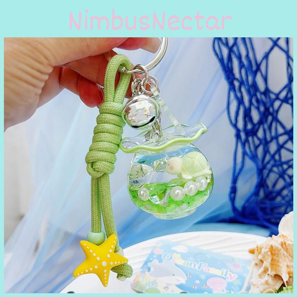 Tank Ocean Fish Keyring With Seals Turtles Seahorses Design For Aquarium Lovers