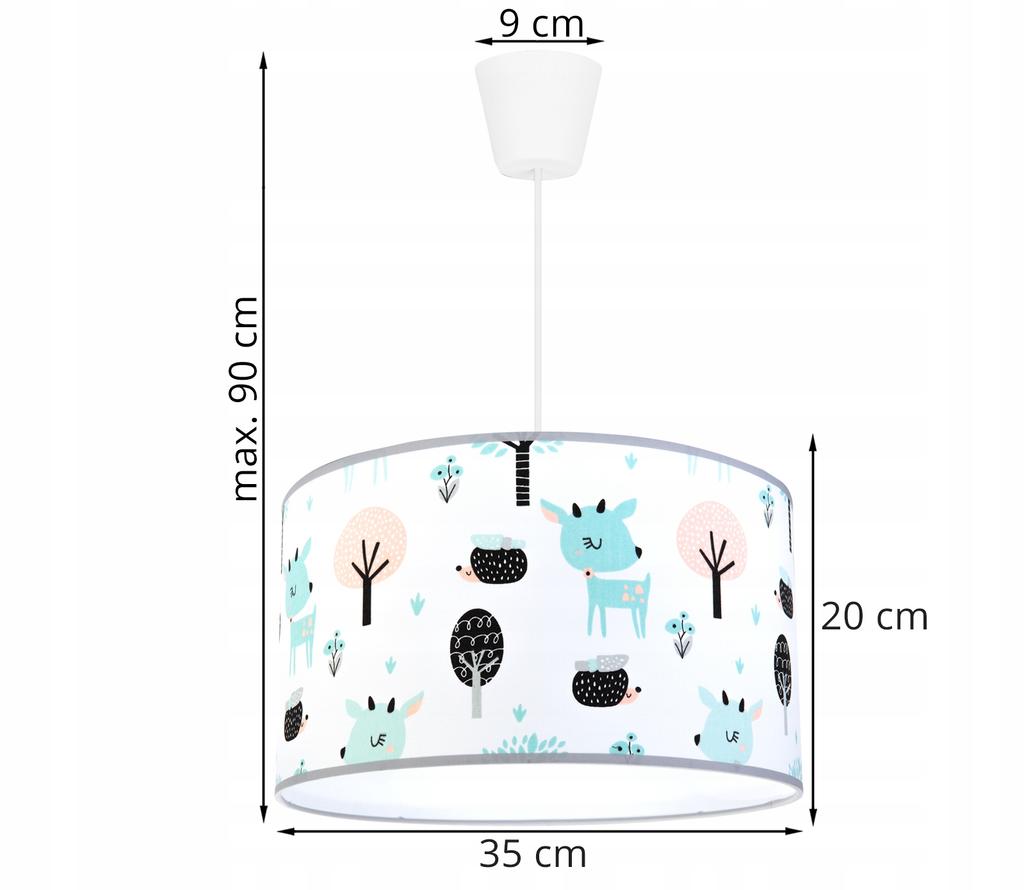 Kinder Deckenhängeleuchte, LED Lampenschirm Bambi