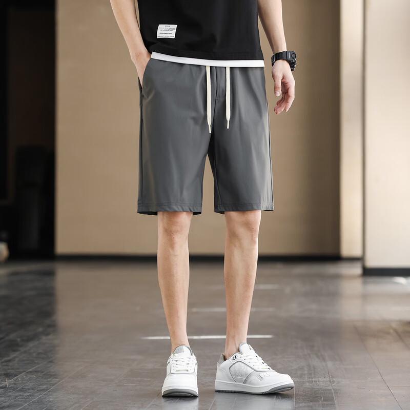 YUZHAOLIN Men's Ice Silk Quick-Dry Casual Shorts