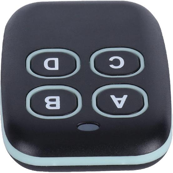 433MHz 4-Key Learning Remote Control, Portable Universal Remote Control Fob for Car Garage Door, Home Automation with Fixed Frequency