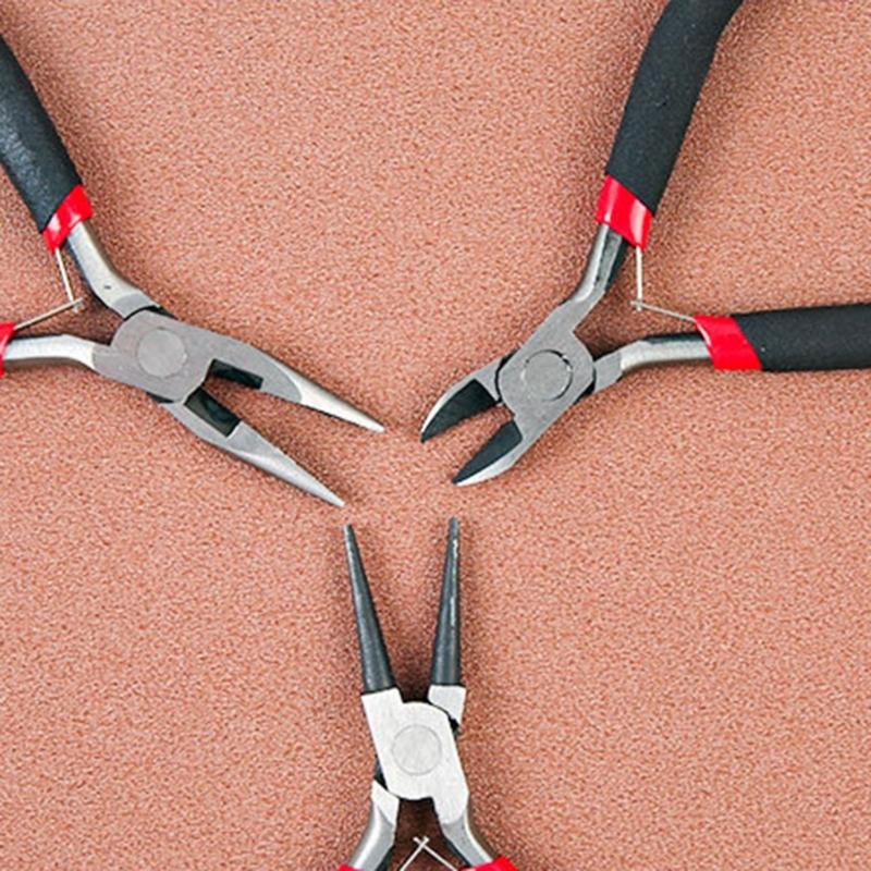 Handmade Small Jewelry Tool Set Nose Pliers Glue Storage Box Rings