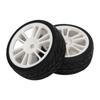 2PCS RC Racing Tire Plastic Wheel Hub and Rubber Tire for ZD Racing 116 16426 S16 EX16 Black and