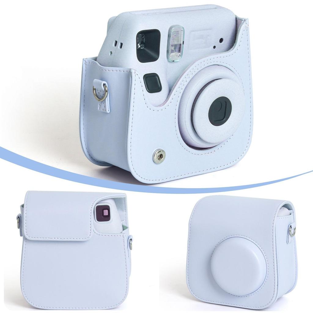 Camera Case for Instax Mini SE 7 Plus Instant PU Leather Bag with Adjustable Shoulder Compact Handbag for for Daily and Home Use 7+ Cameras, Strap,