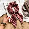 Simple temperament Spring and summer female imitation silk scarf versatile Korean version casual small square scarf neck protection decorative scarf