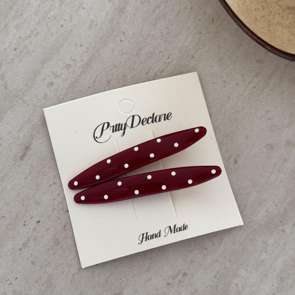 2 Stück Punkte Haarklammern Süße Mädchen Niedliche Schleife Haarspangen Acryl Nahtlose Haarspangen Haargriffe Damen Mode Haaraccessoires Kopfbedeckung