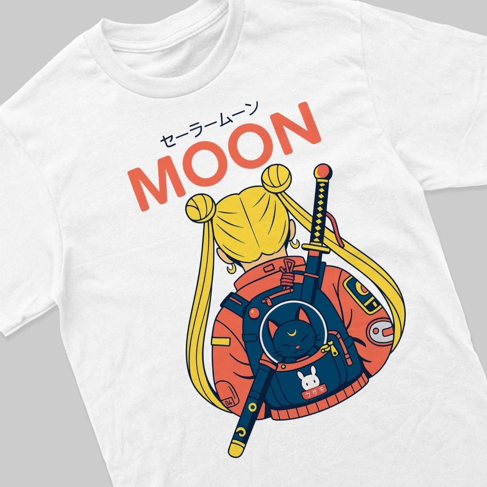 

Moon Samurai Anime Cult Pop Culture Anime Manga T-Shirt Luna Mars Venus Jupiter 4XL
