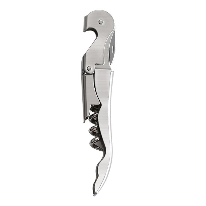 

All-stainless steel bottle opener, wine opener, multifunctional wine opener, seahorse corkscrew срібний