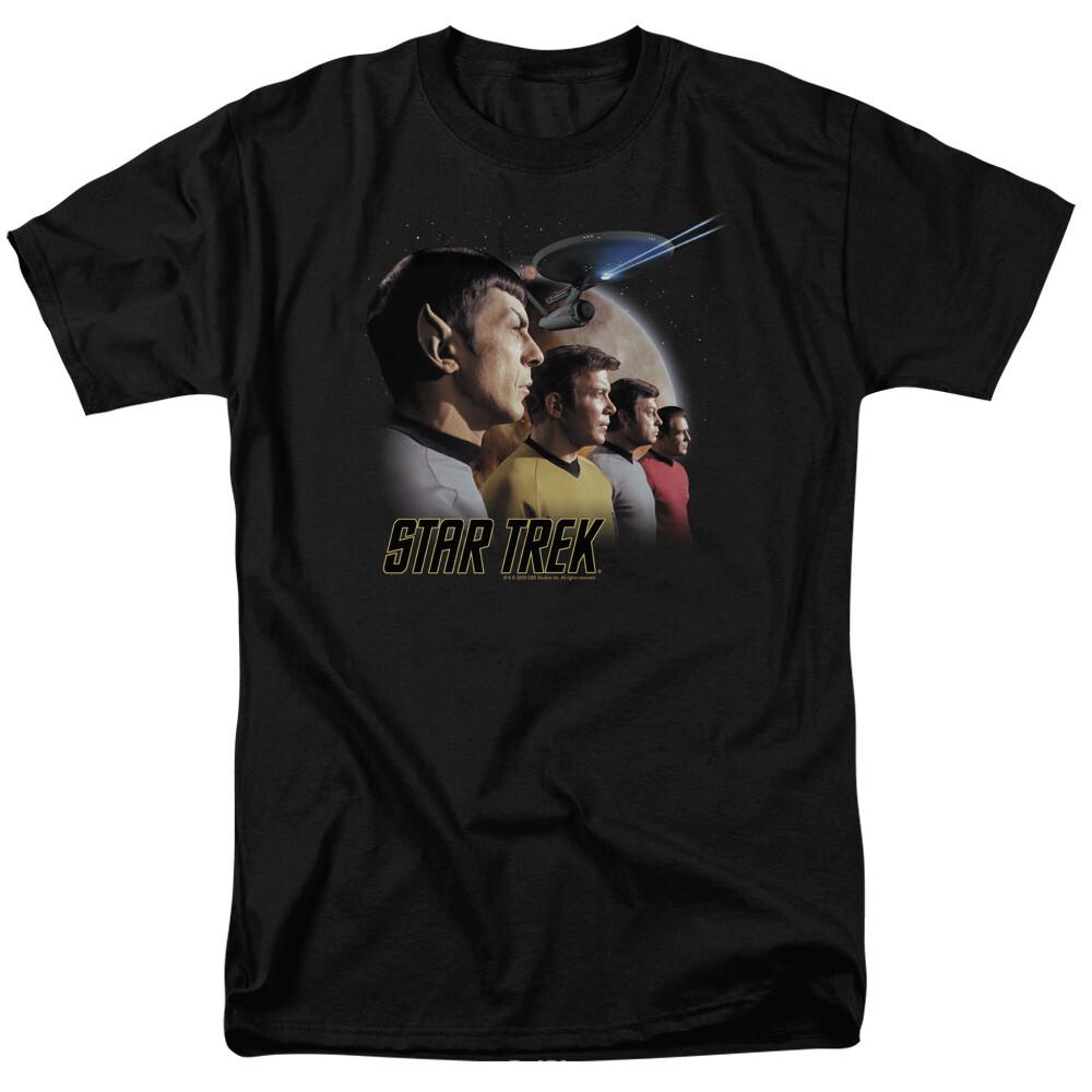26 Star Trek Forward To Adventure T Shirt Licensed Sci-Fi TV Classic Tee New Black Unisex T-Shirt XXXXL