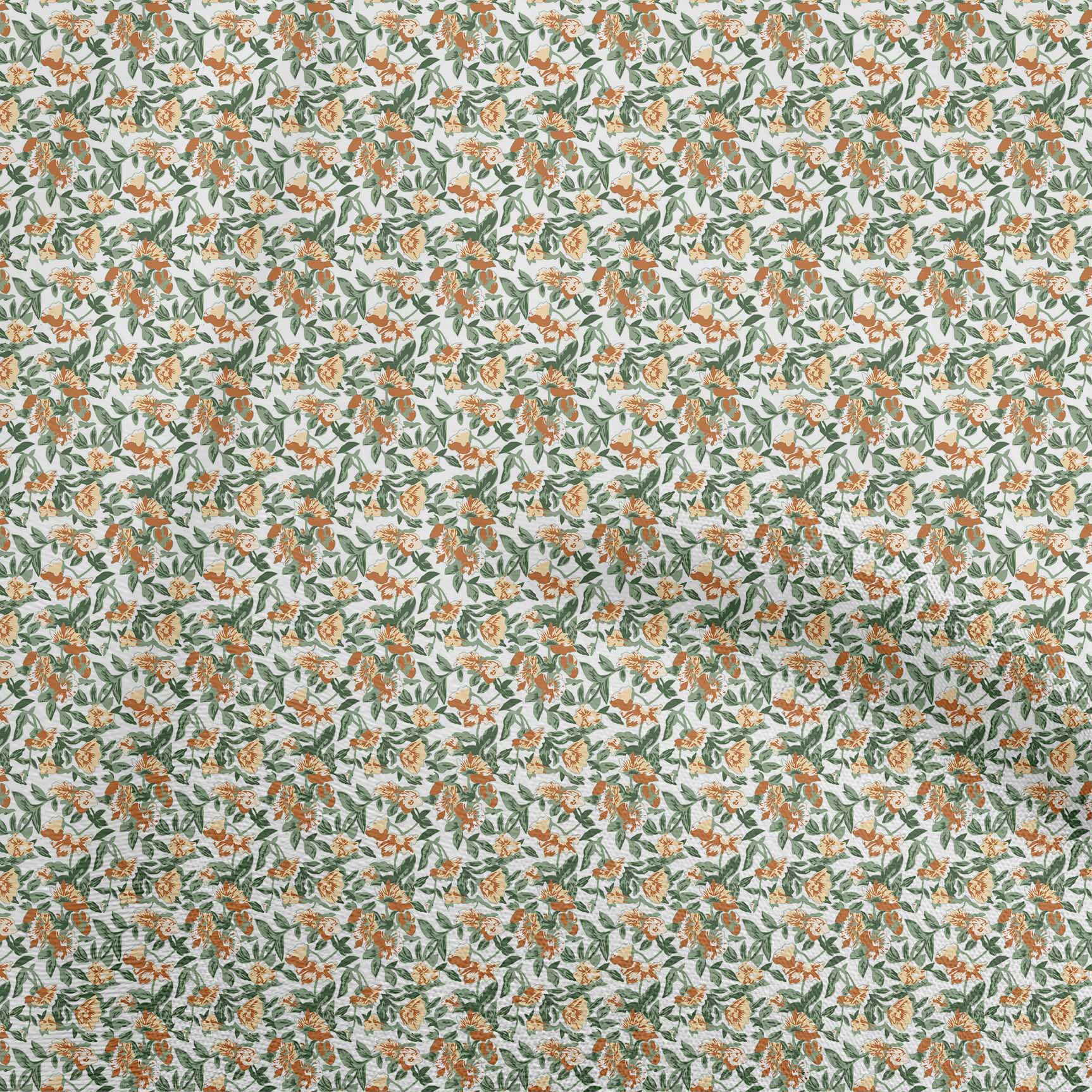 

oneOone Georgette Viscose Light Blue Fabric Floral Sewing Material Print Fabric By The Yard 42 Inch 42 Inch Wide - Viscose Chiffon помаранчевий