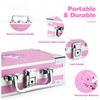 JYPS Unicorn Pencil Box for Girls Boys Kids, Lock Box for School with Portable Handle and Uncorn Keychain, Pink Pencil Box, Cute Unicorn School