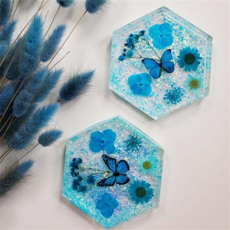 Set di 40 adesivi trasparenti in PET con farfalla vintage per stampi in resina per album fai da te