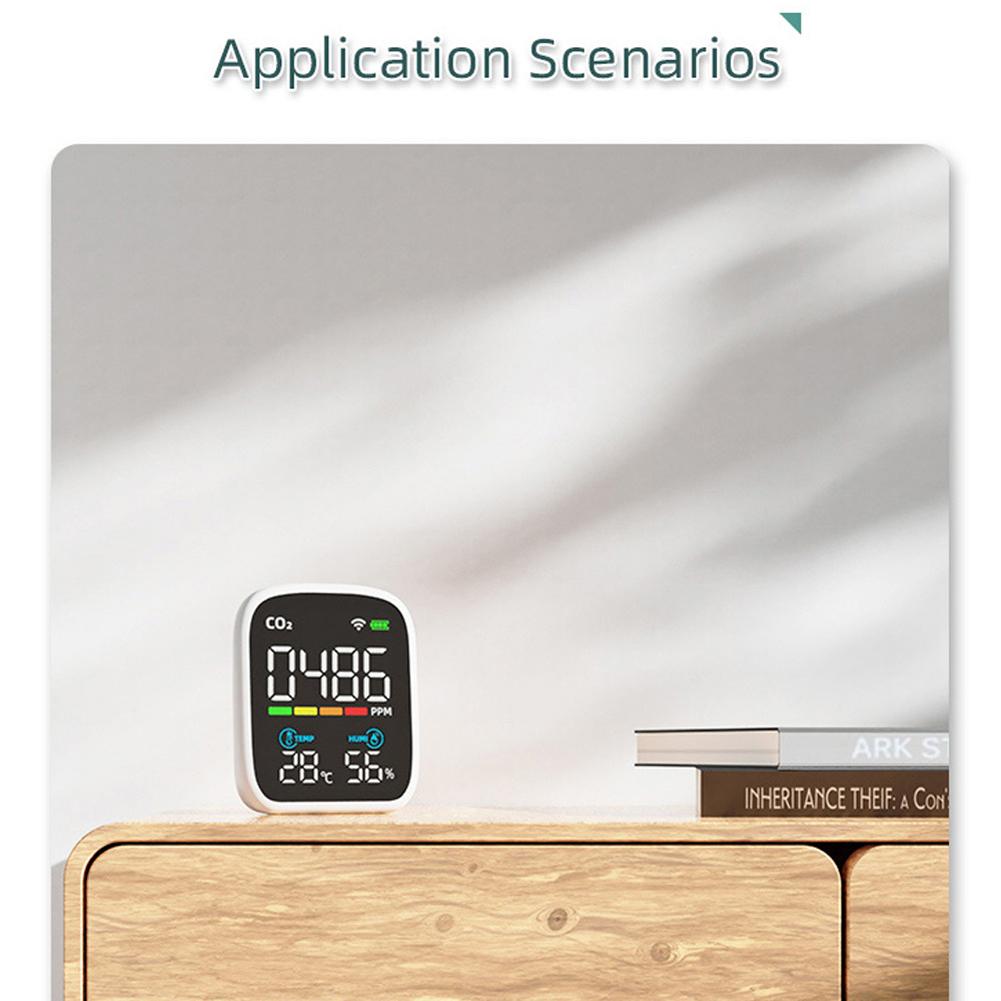 Portable LED Display PM2.5 Detector Multifunctional Temperature and Humidity Test Meter Laser Particle Sensor Household