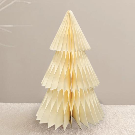 Paper Christmas Tree Decoration 6/8/10/12 Inch 3D Honeycomb Tree Table Centerpiece for Holiday Party Home Office Kitchen Decor