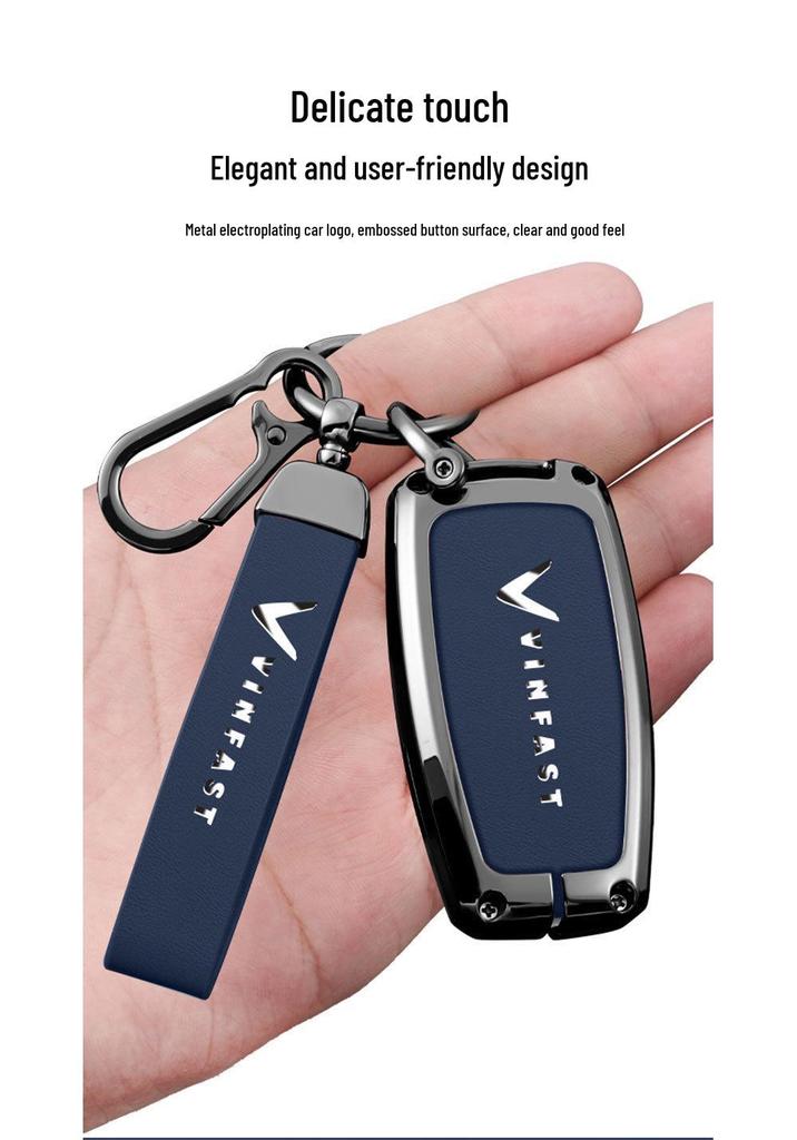 VinFast Key Cover & Metal Key Holder for VF5, VF8, and VF3 (Vietnam Edition)