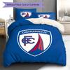 Chesterfield F.C.C Vzorované povlečení, Sada přikrývky Povlak na přikrývku Povlak na polštář Domácí Dárek k narozeninám (1 * povlak na peřinu + 2 * povlak na polštář, bez jádra)