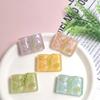 100pcs Cute Clear Flower Book Resin Cabochon Slime Resins Flatback for DIY Decoration Accessories Hair Bow Ornament
