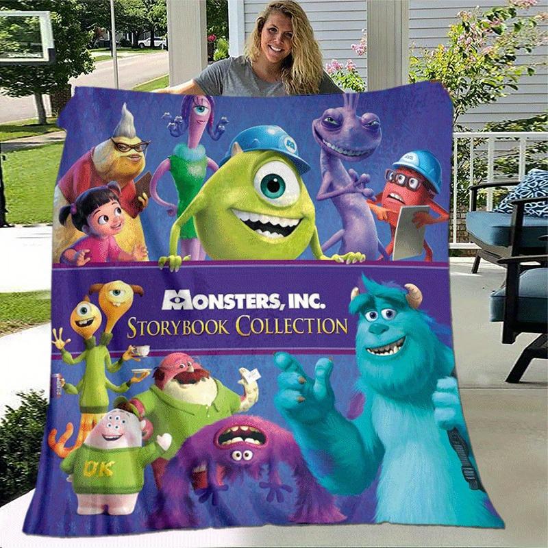 1pc Monsters, Inc Printing Blanket - Soft, All-Season Throw for Living Room, Bedroom,Personalized Gift with Adorable Cartoon Design