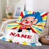 Coperta Stampata a Tema Plim Plim con Nome Personalizzabile - Perfetta per Divano, Letto, Viaggi e Uso Esterno | Lavabile in Lavatrice, Accogliente e Durevole.