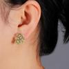 Summer New Style flower design Natural peridot earrings 925 sterling silver elegant women fine jewelry Daily wear