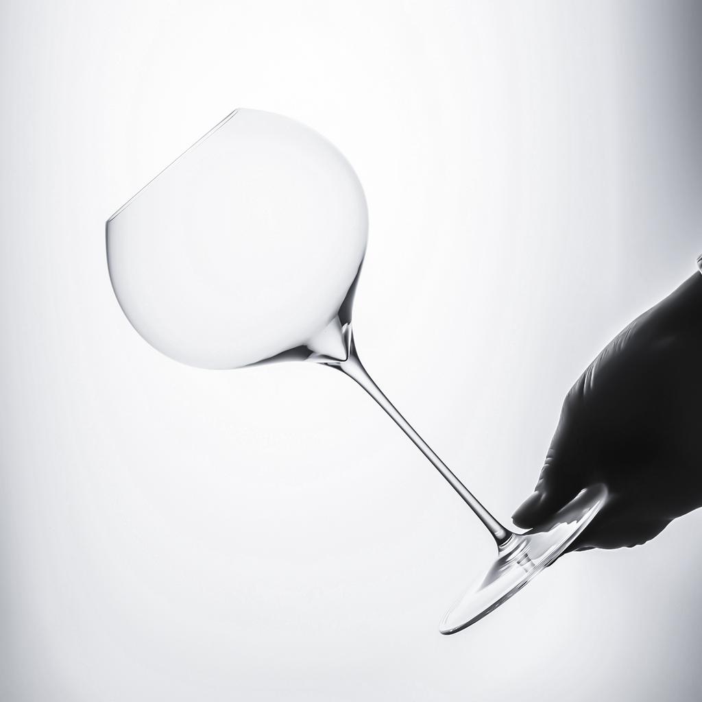 PREMIUM BY CRISON Large Belly Lead-Free Crystal Wine Glass, High-End Stemmed Glass