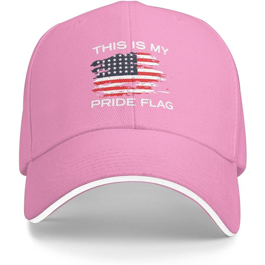 This Is My Pride Flag Distressed American Flag Baseball Cap Adult Patriotic Adjustable Dad Hat