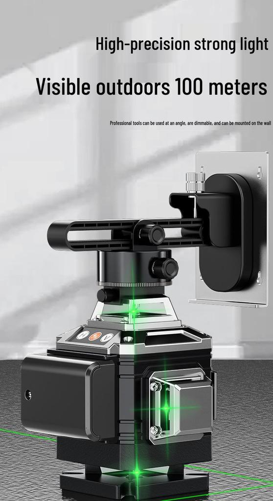 High-Precision Green Laser Level with 16 Lines for Wall and Floor Integration