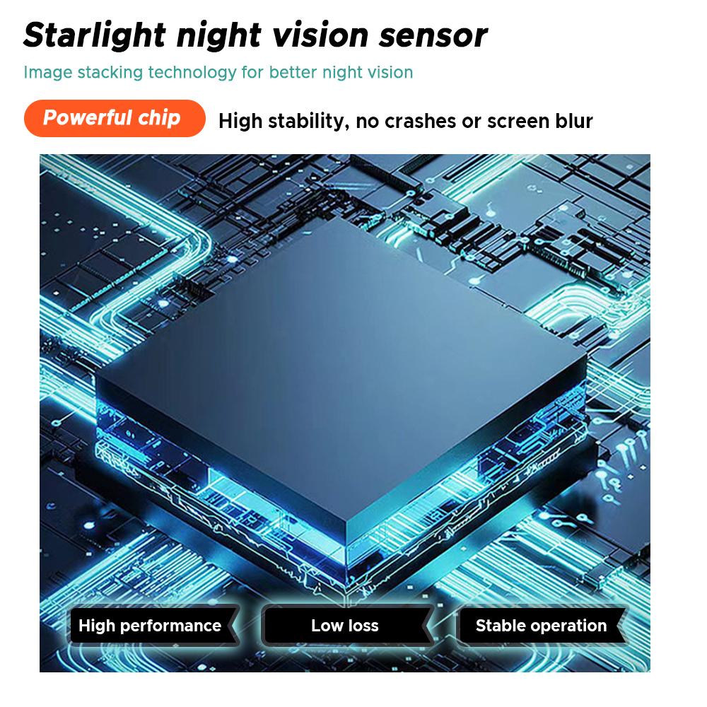 Binoclu digital cu viziune nocturnă All Black Full Color 4K All Black Ecran mare cu infraroșu de 800 de metri