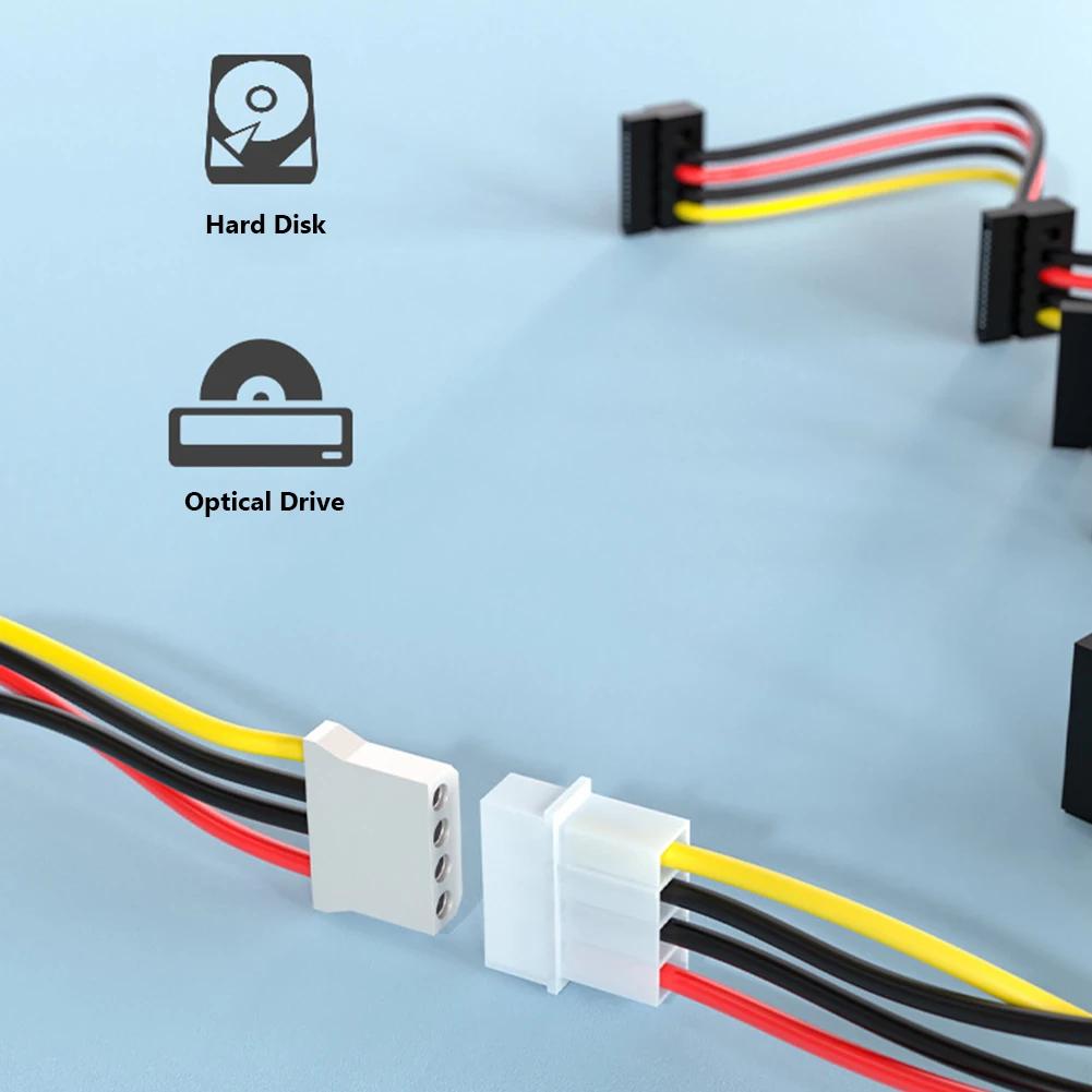 SATA 3,5/2,5 Zoll 1 zu 5 SATA Festplatten Netzteil Verteilerkabel Schnur 18AWG SATA Stromkabel Server DIY Verteilerkabel