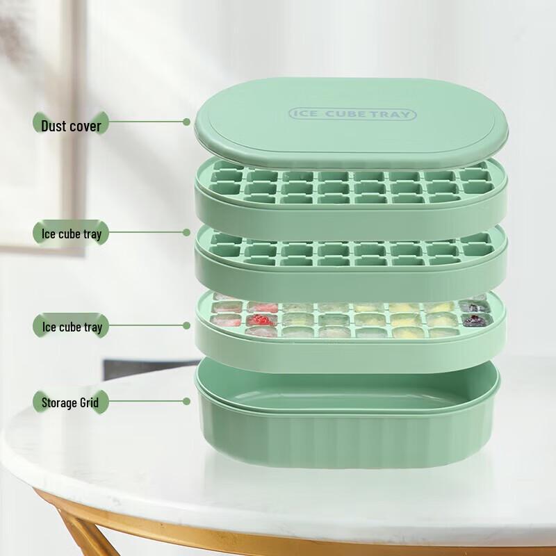 Baijie 3-Layer Press Ice Cube Tray