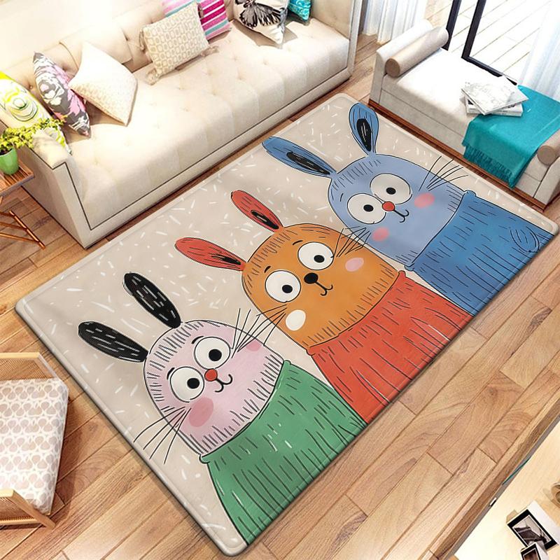 Cartoon Carpet Anime Rug Living Room Bedroom Large Carpet Bathroom Floor Mat Kitchen Door Mat Children's Room Home Decoration