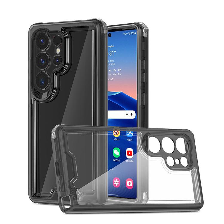 

All-inclusive Anti-fall Black Mobile Phone Case for SAM S25ULTRA S25 Three-in-one Colorful Precision Hole Injection Molding For SAM For S25ULTRA