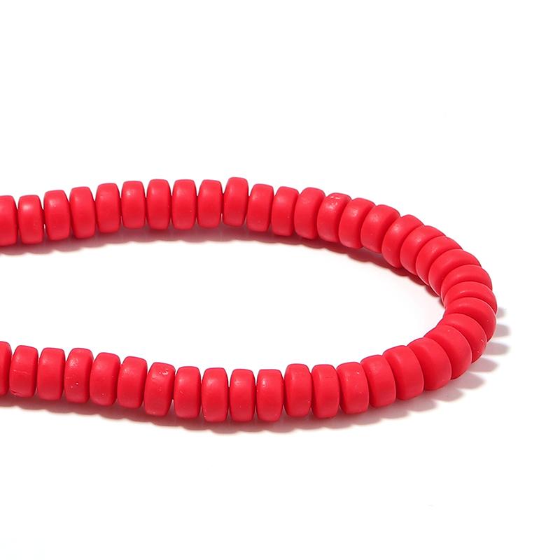 1 String Flat Round Soft Beads Colored Pottery Hole 2mm Spacer Bead For Diy Bracelet Necklace Women Jewelry Accessories Supplies