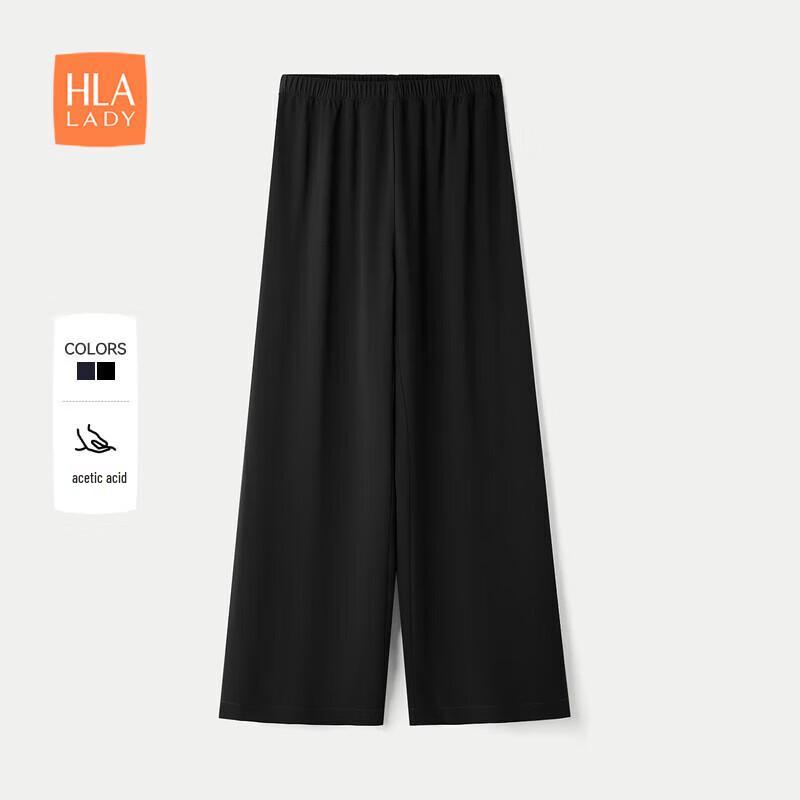 

HLA Women s Casual Cropped Pants with Elastic Waist L