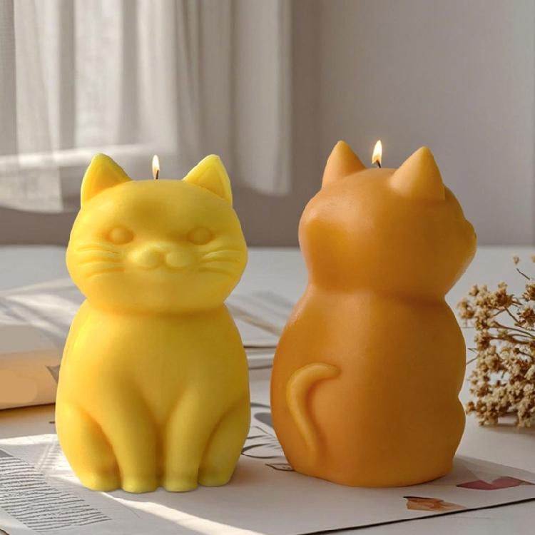 Premium Silicone Cats Candle Mold 3D Design Thermal Resistant 3D Candle Making Mold Ideal For Handmade Gifts
