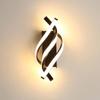 LED Wall Lamp Curved Design Spiral LED Wall Lamp Tricolor Living Room Background Light Minimalist Modern for Home Study Room