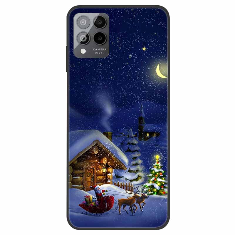 For T-Mobile REVVL 6 5G Case Christmas Soft Silicone TPU Phone Back Cover Case for T-Mobile Revvl 6 Pro 5G Santa Claus Elk Funda