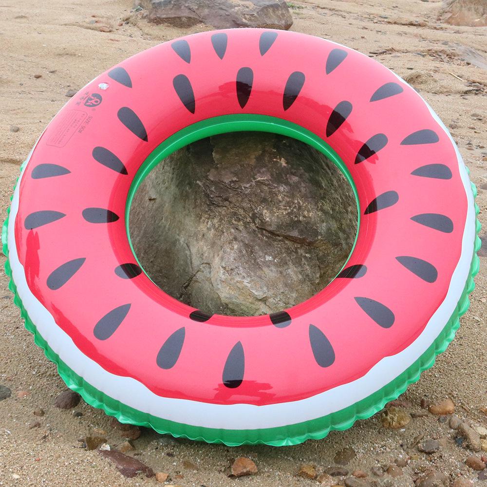 Inflatable Flamingo Swimming Ring with Sequins - Thickened Water Ride-On