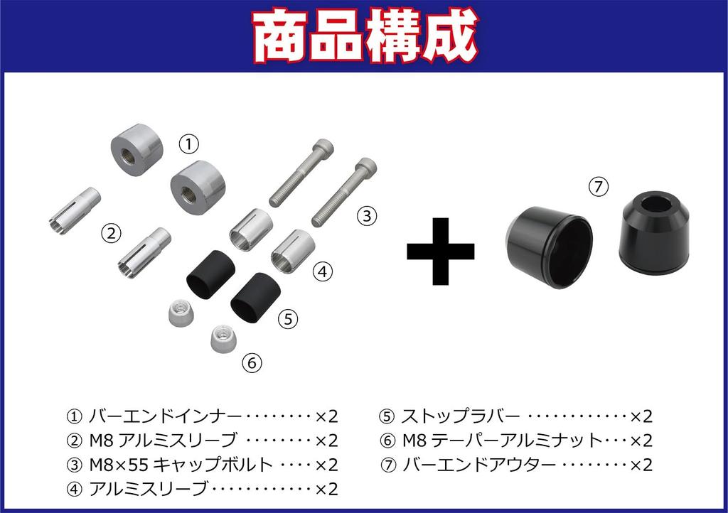 POSH FAITH Accesorii Motocicletă Capete Ghidon Capete Ghidon Greutate Medie Capete Ghidon Universale Diametru Interior Ghidon Negru Capace Capăt Ghidon 14-19mm 032279-06-10