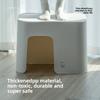 Jumbo 60cm Cat Litter Box Double Layers Enclosed Pet Bedpans Anti-Splash Design Pet Toilet with Sand Control Ladder Cat Sandbox