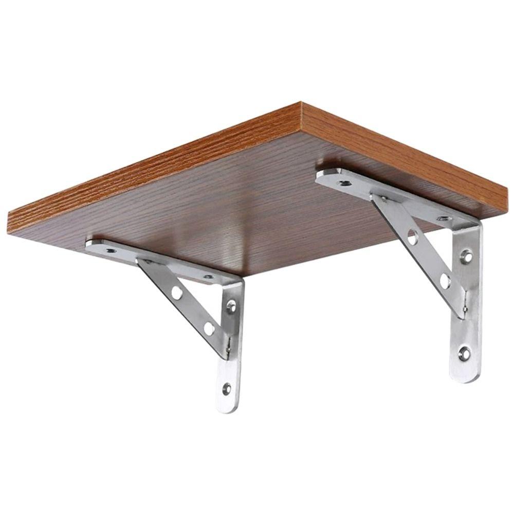 Nový držák na polici z nerezové oceli Pevný pravý úhlový trojúhelníkový držák na polici L-typový podpěra police