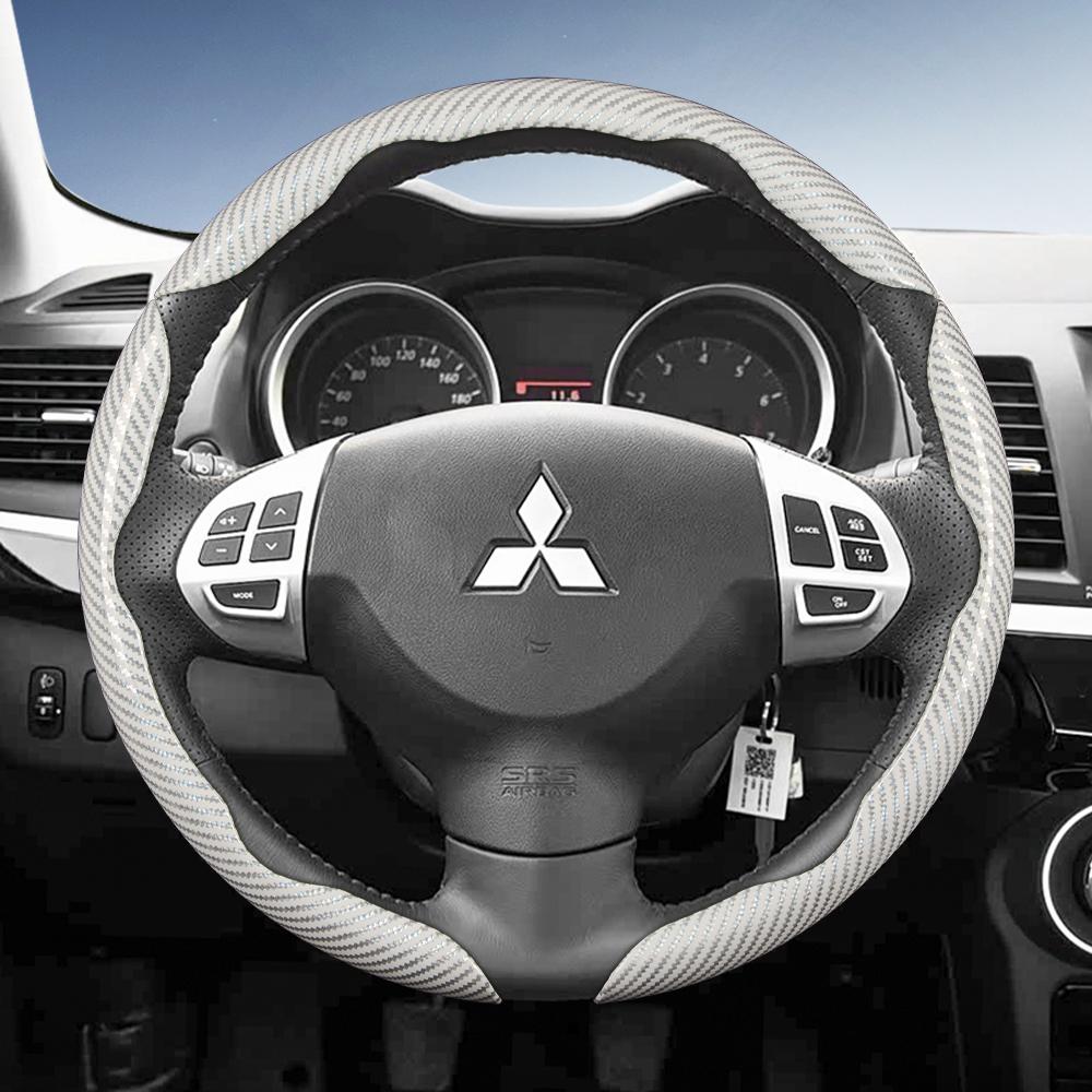 Suitable for Mitsubishi Carbon Fiber Texture Steering Wheel Cover with Segmented Quick-Release Design Triton L200 XpanRvr Xf