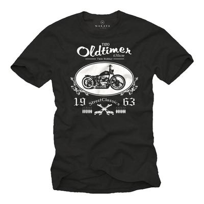 26 Vintage Biker Mens T-Shirt with Custom Chopper - Mens Vintage Motorcycle Shirt- Unisex T-Shirt